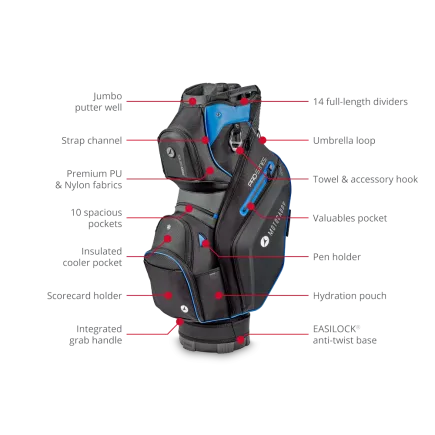 Motocaddy Pro-Series Golf Bag Black/Red